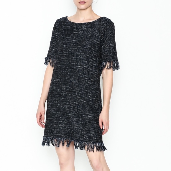 NWT Cupcakes and Cashmere Sherry Fringe Dress - S - Picture 1 of 6